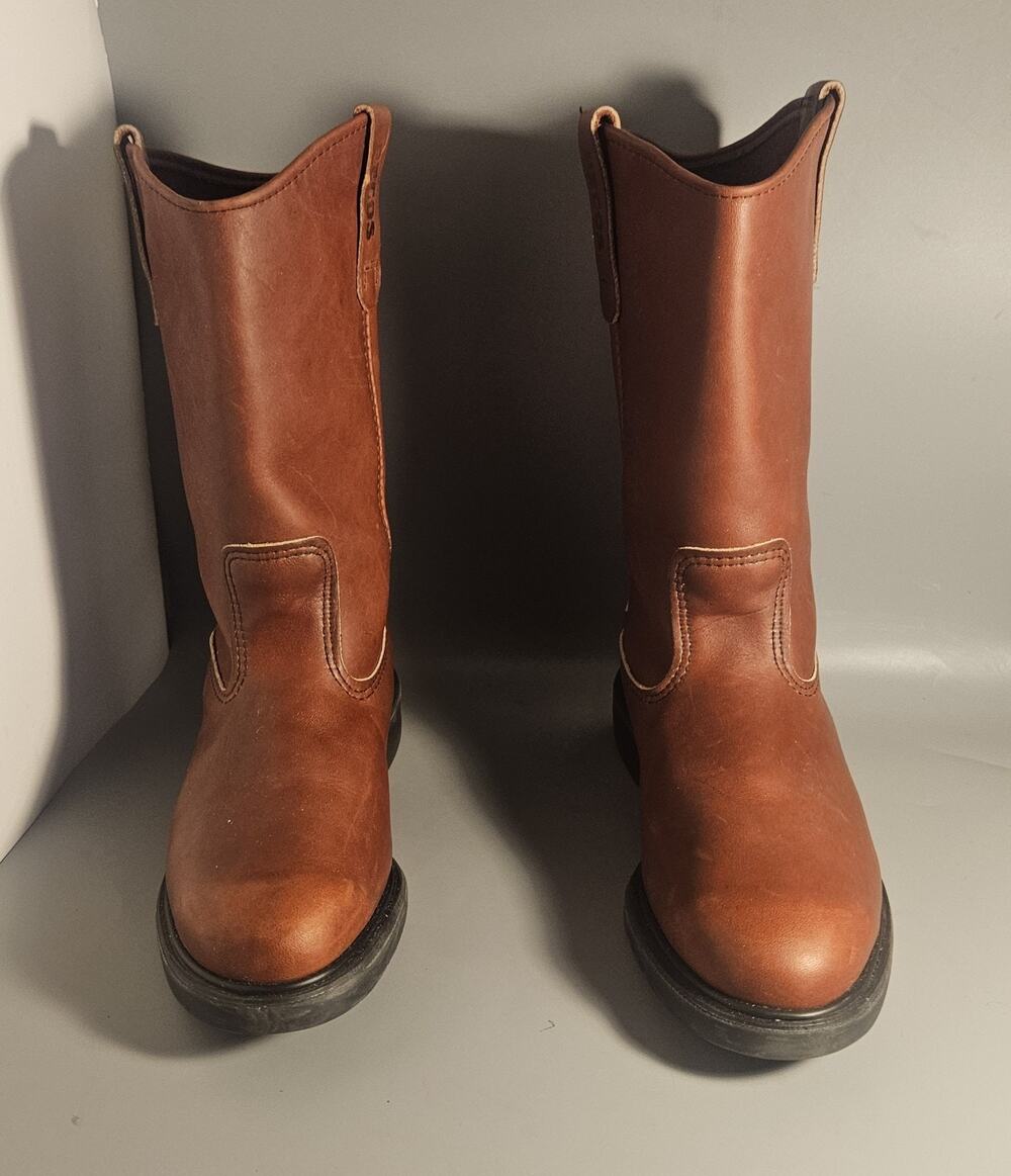 VTG 90's Red Wing Pecos Leather Work Boots 1104 Men's 7EEE Russet Soft Toe EUC